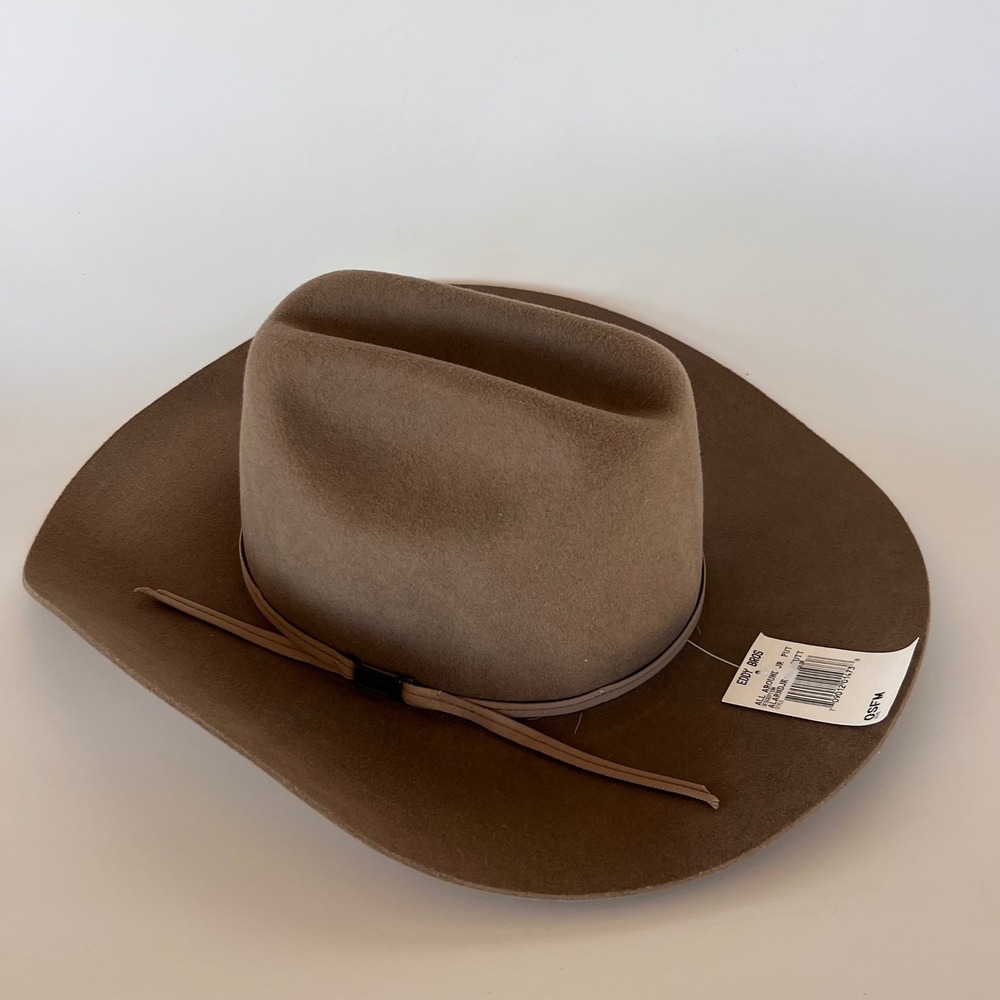 Eddy Bros All Around Jr Cowboy Hat OSFM Putty Brown Felt